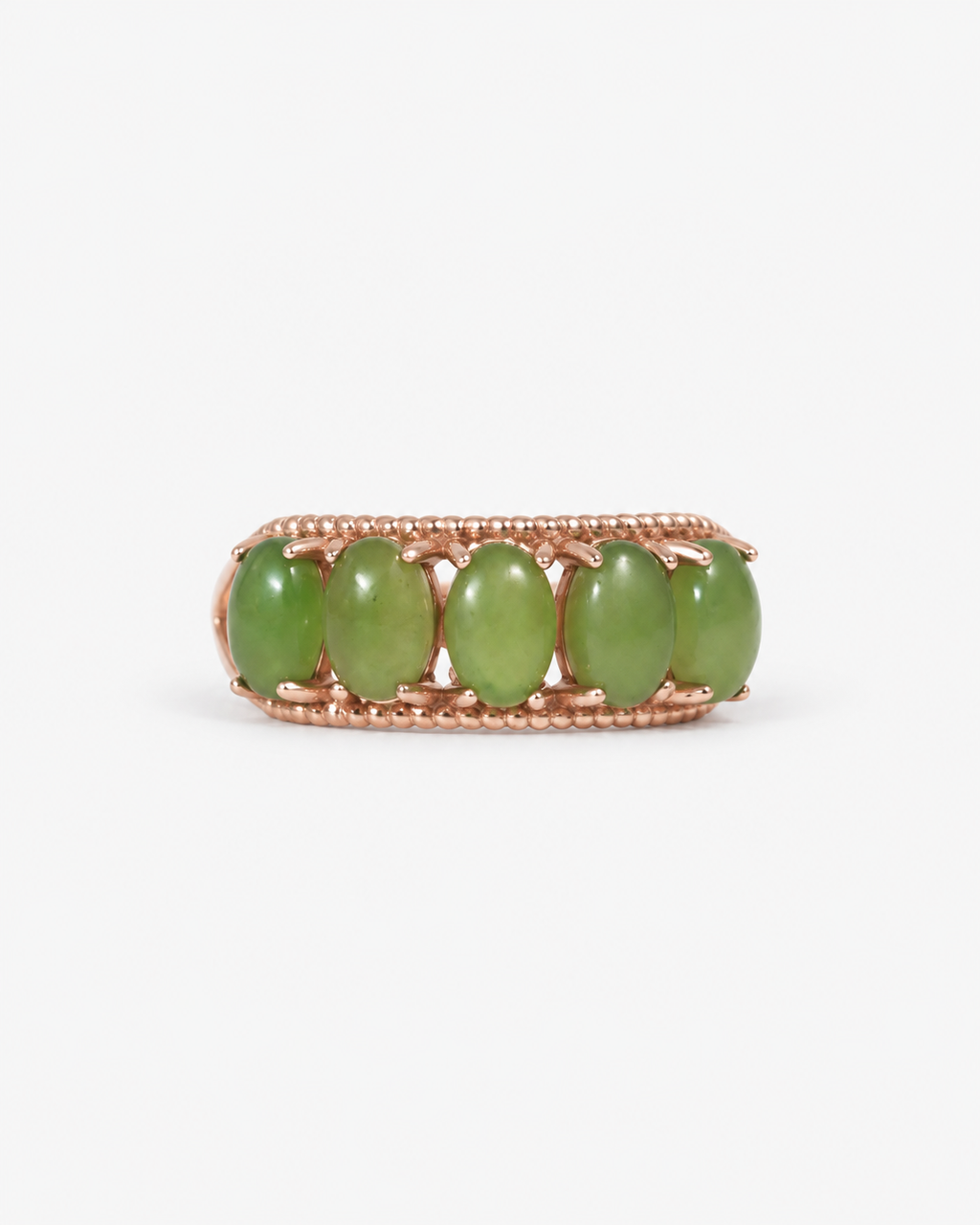 YÙN 05 Green Jade Ring in Gold