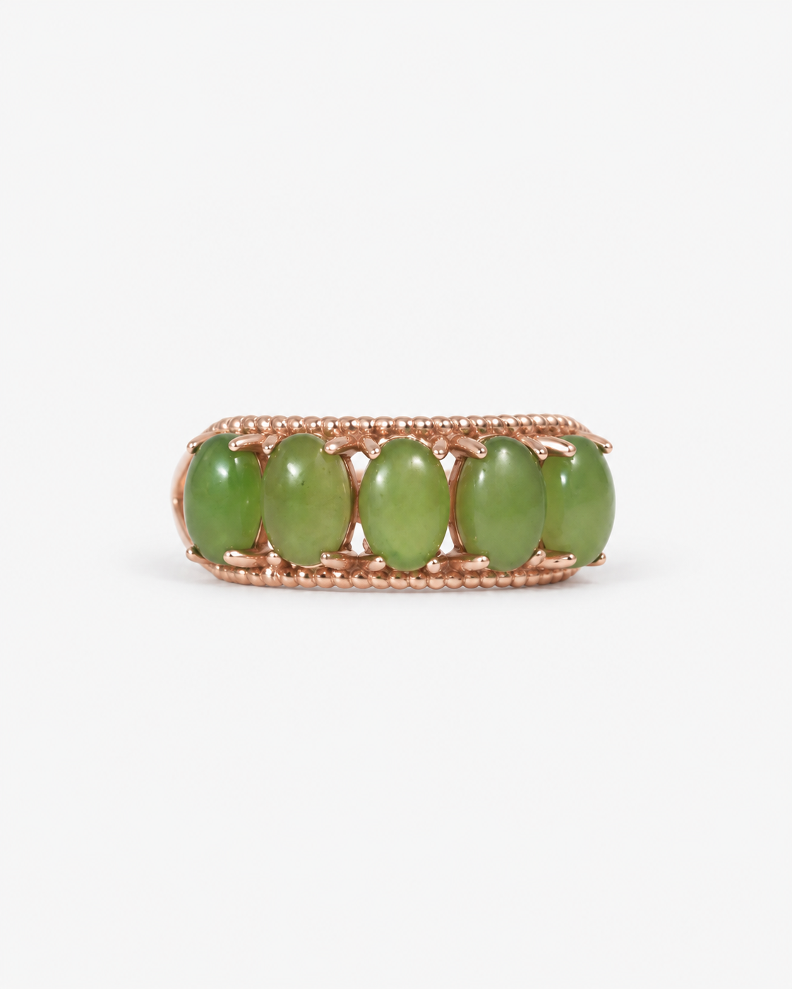 YÙN 05 Green Jade Ring in Gold