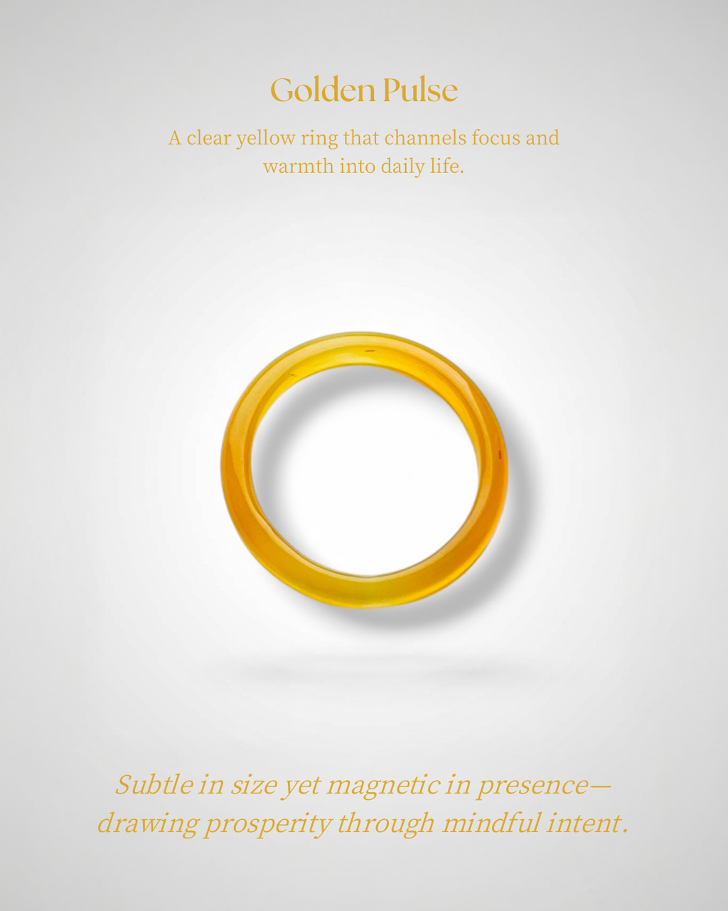 Golden Pulse – Yellow Agate Ring