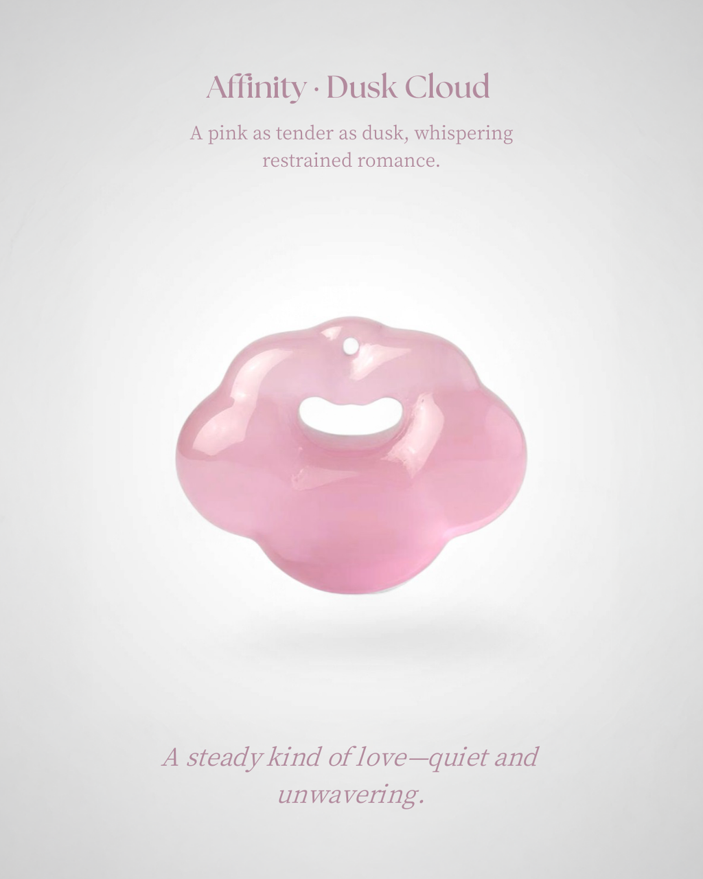 Affinity · Dusk Cloud – Pink Jade Cloud Pendant