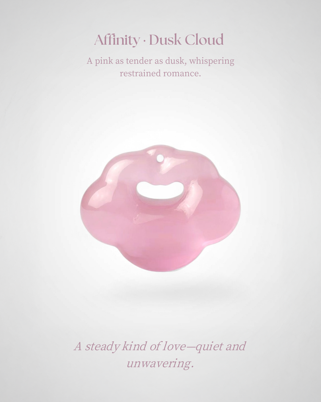 Affinity · Dusk Cloud Pink Chalcedony Pendant