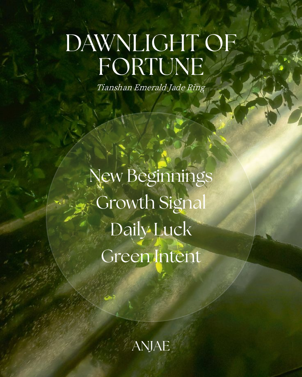 Dawnlight of Fortune – Tianshan Emerald Jade Ring