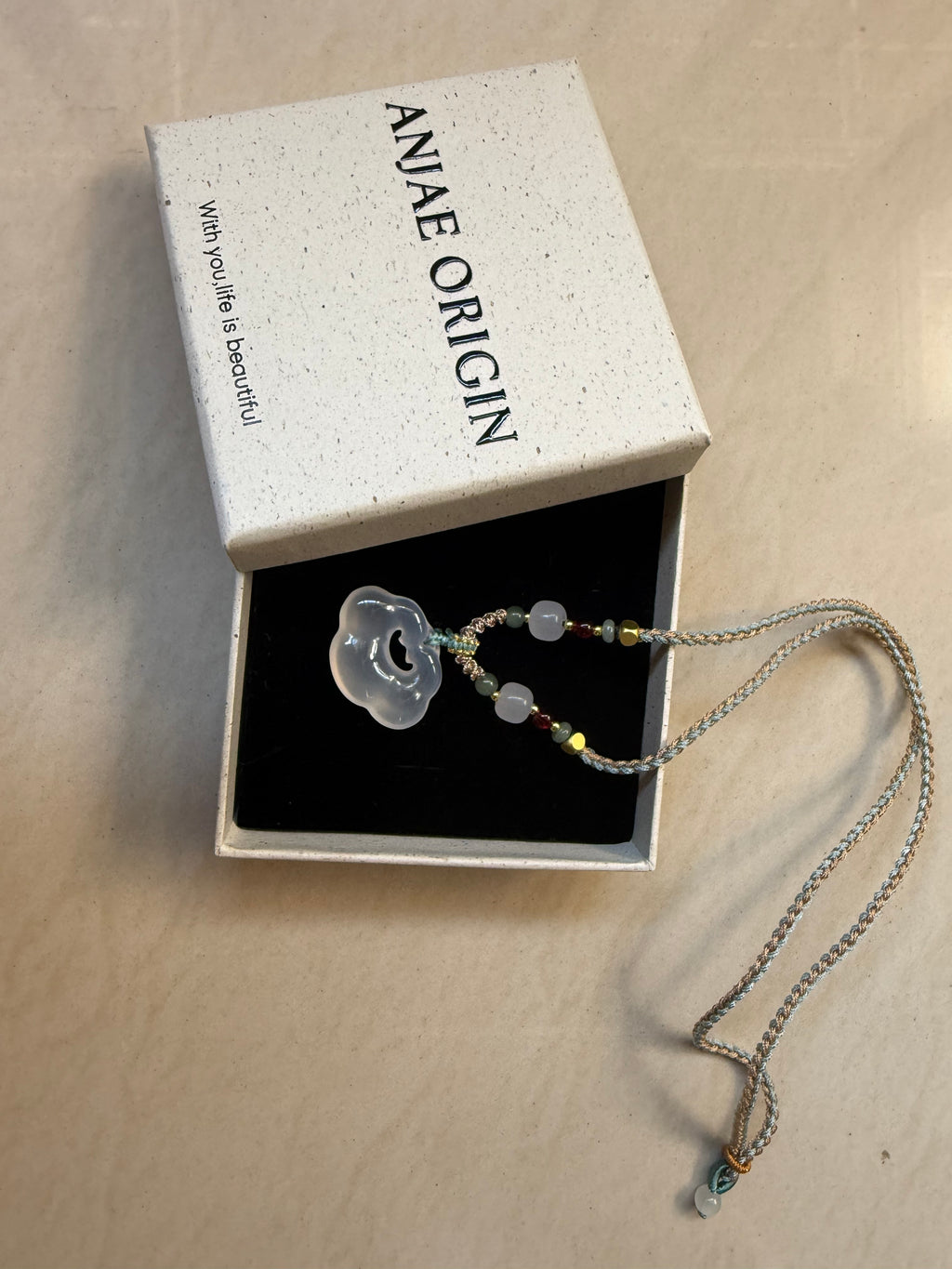 ANJAE ORIGIN™ Cloud – Hetian White Jade Pendant