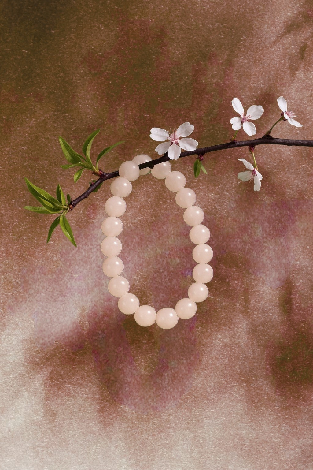 Affinity · Subtle Bloom – Pink Jade Bead Bracelet