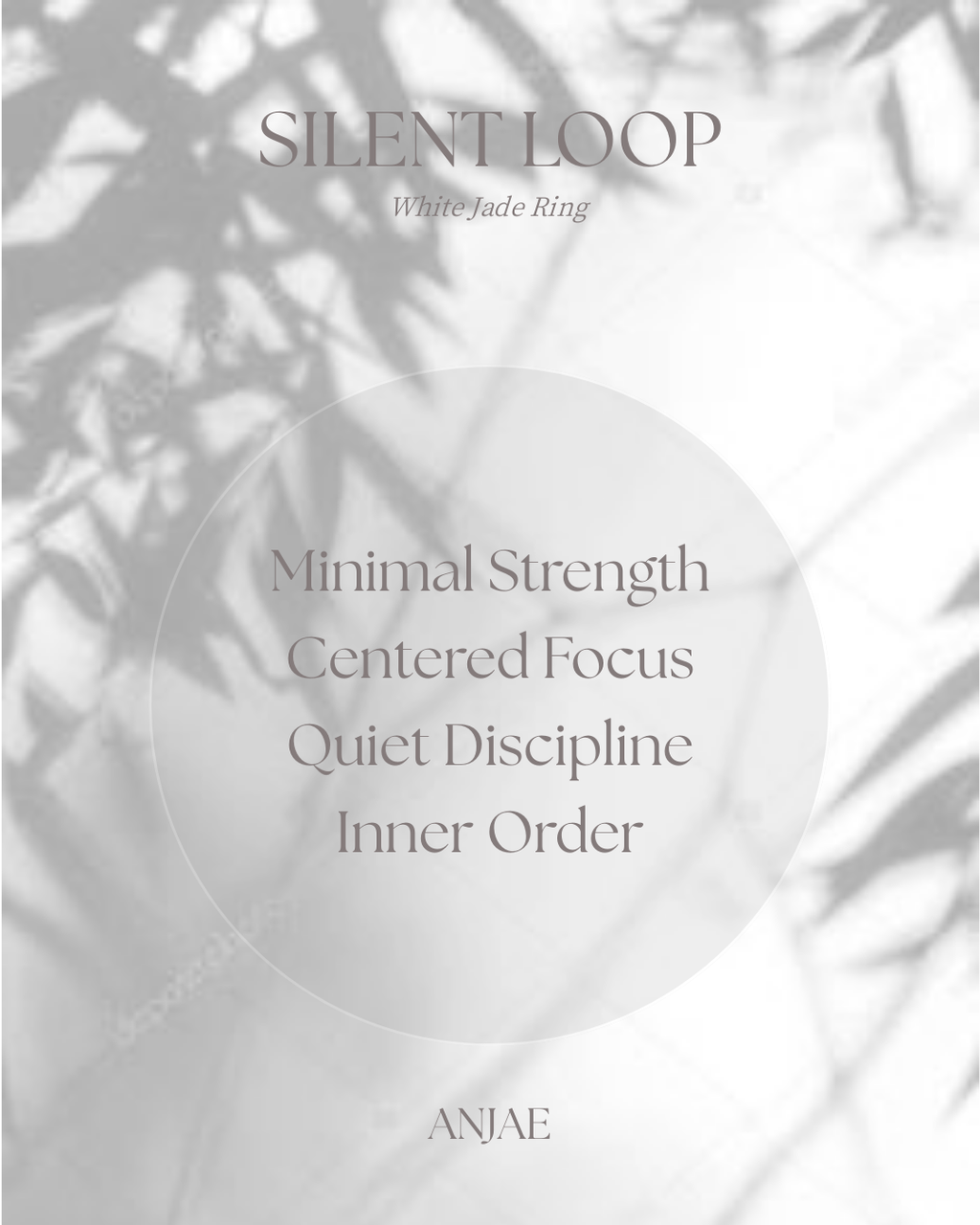 Silent Loop – Hetian White Jade Ring