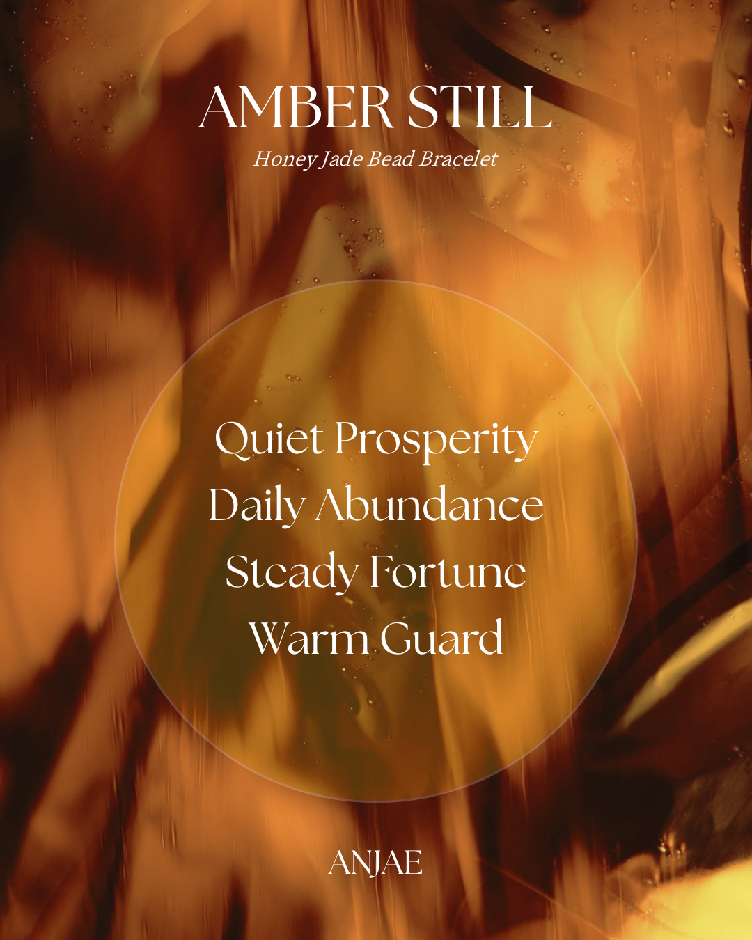 Amber Still – Honey Jade Bead Bracelet