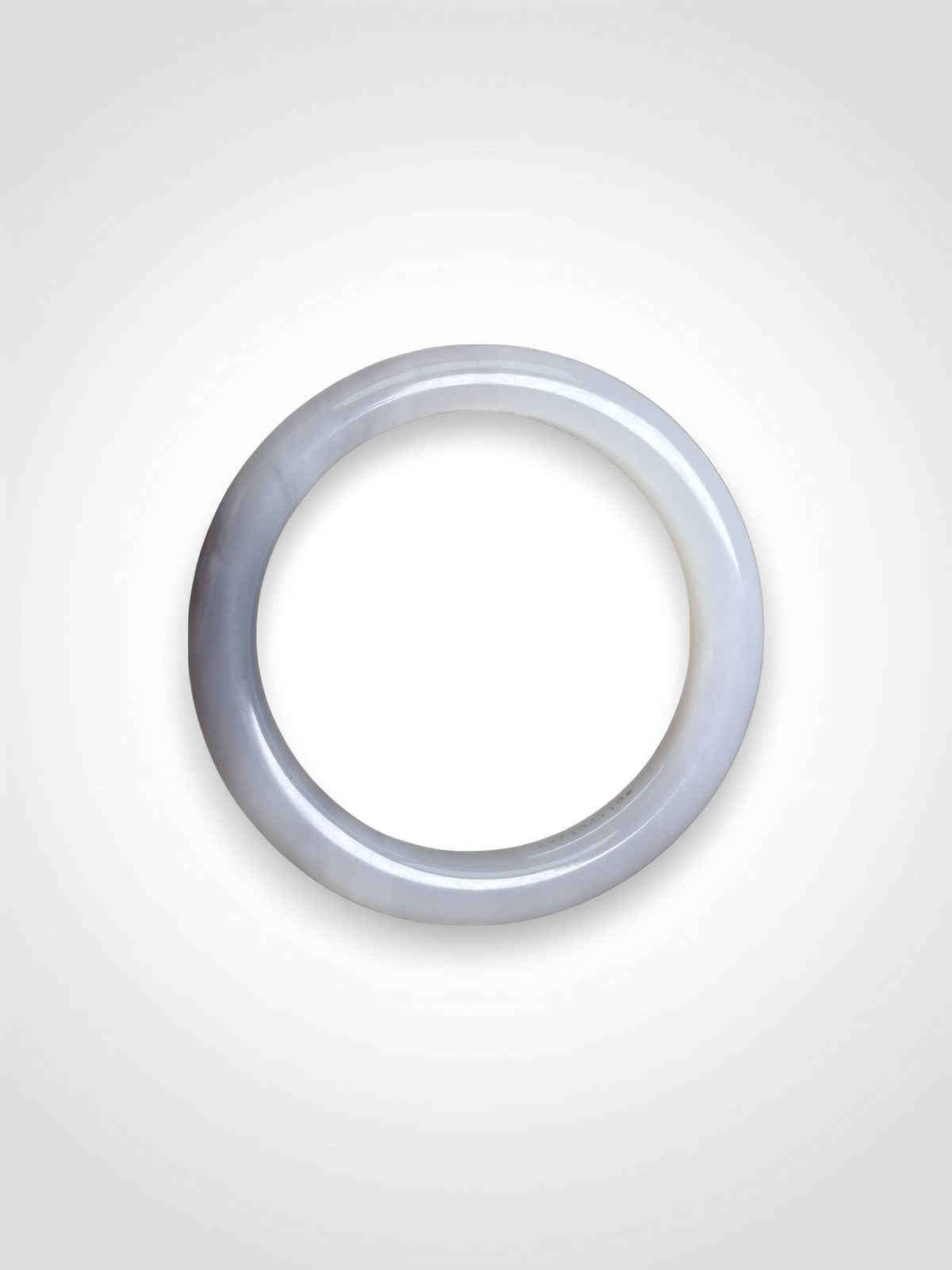 Origin · Frost Whisper No.25 White Nephrite Jade Bangle