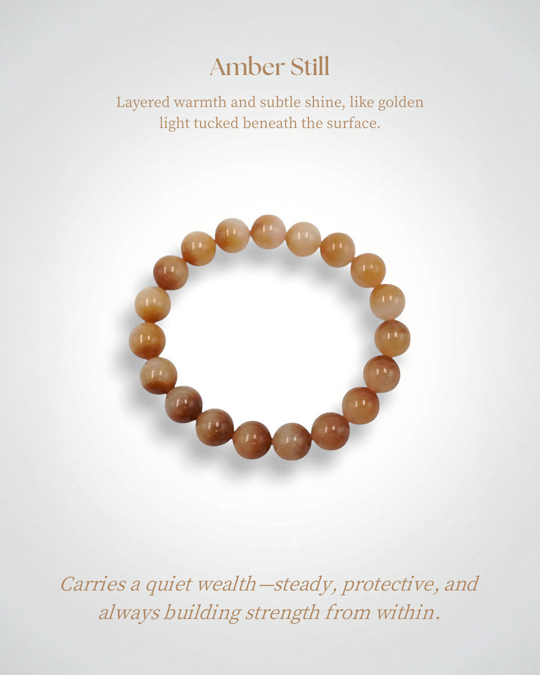 Amber Still – Honey Jade Bead Bracelet