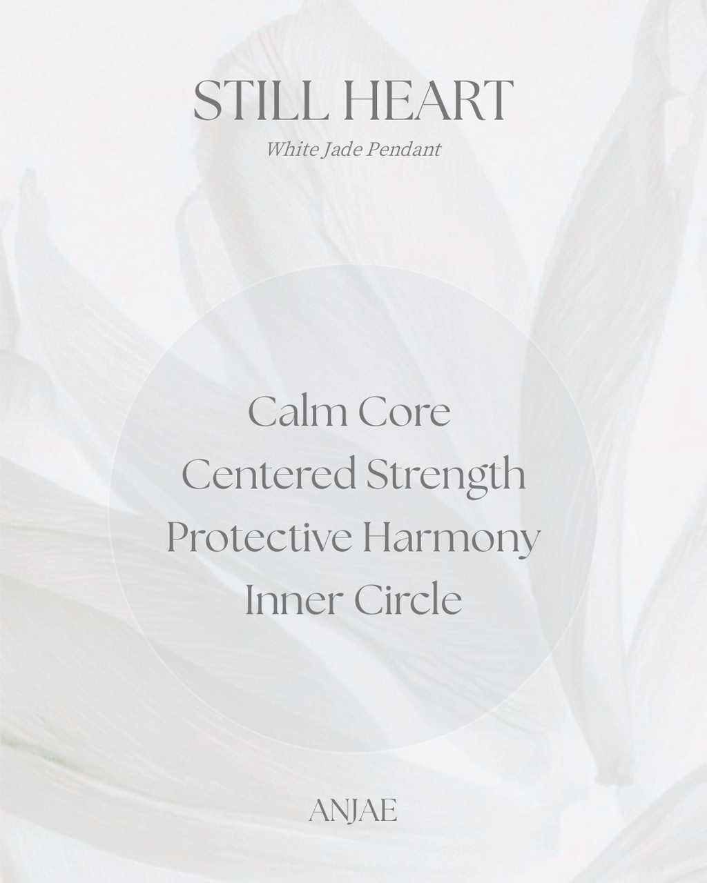 Still Heart – Hetian White Jade Pendant