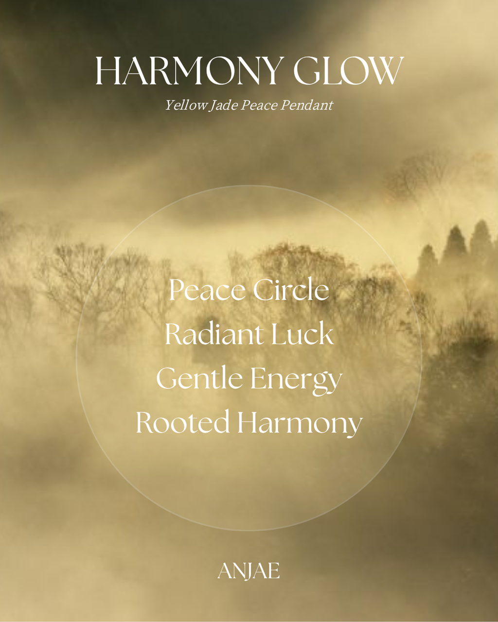 Harmony Glow – Yellow Jade Peace Pendant