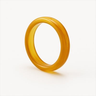 Golden Pulse – Yellow Agate Ring