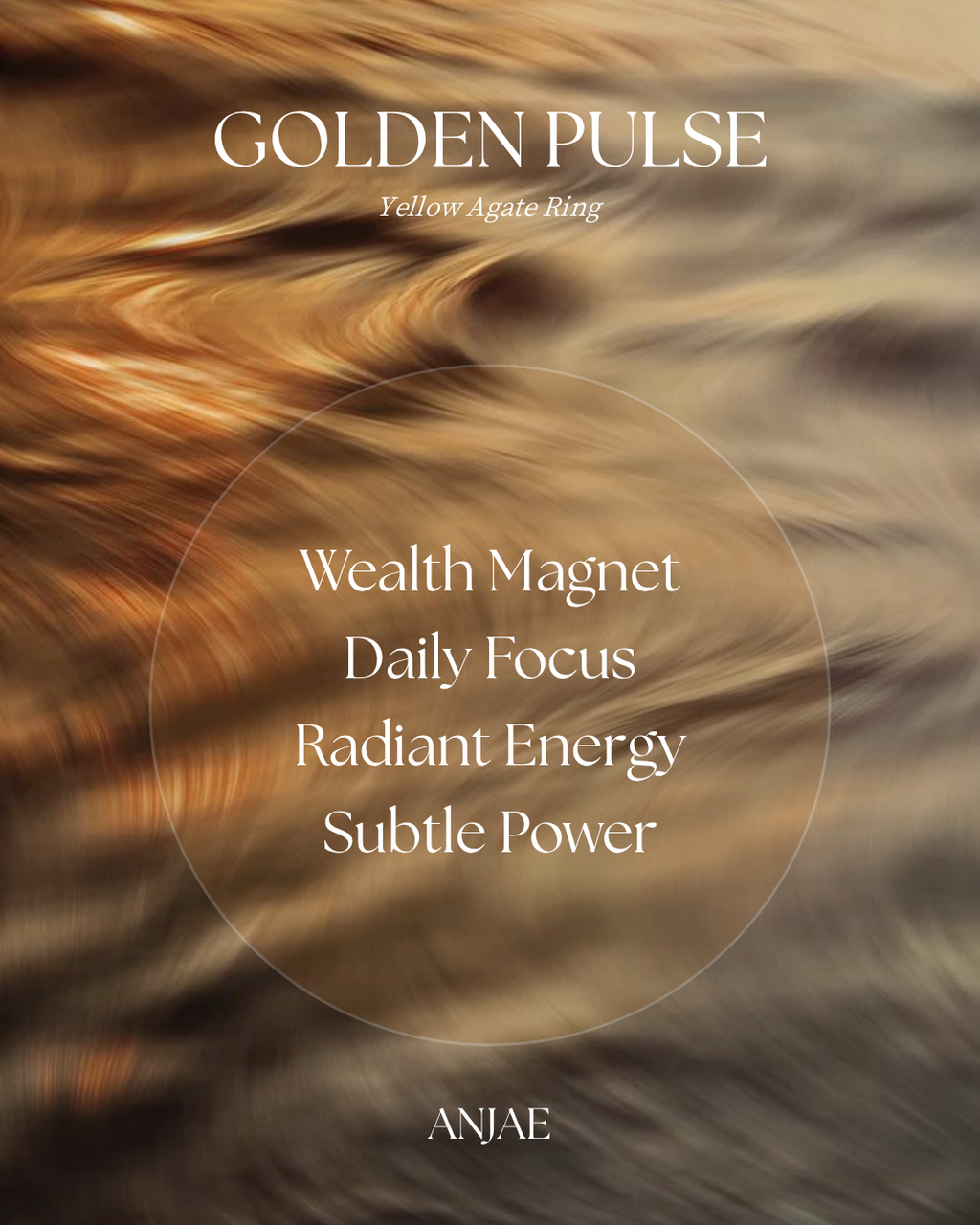 Golden Pulse – Yellow Agate Ring