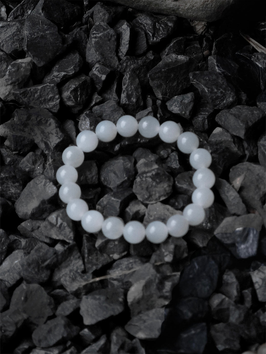 Calm Current – Hetian White Jade Bead Bracelet