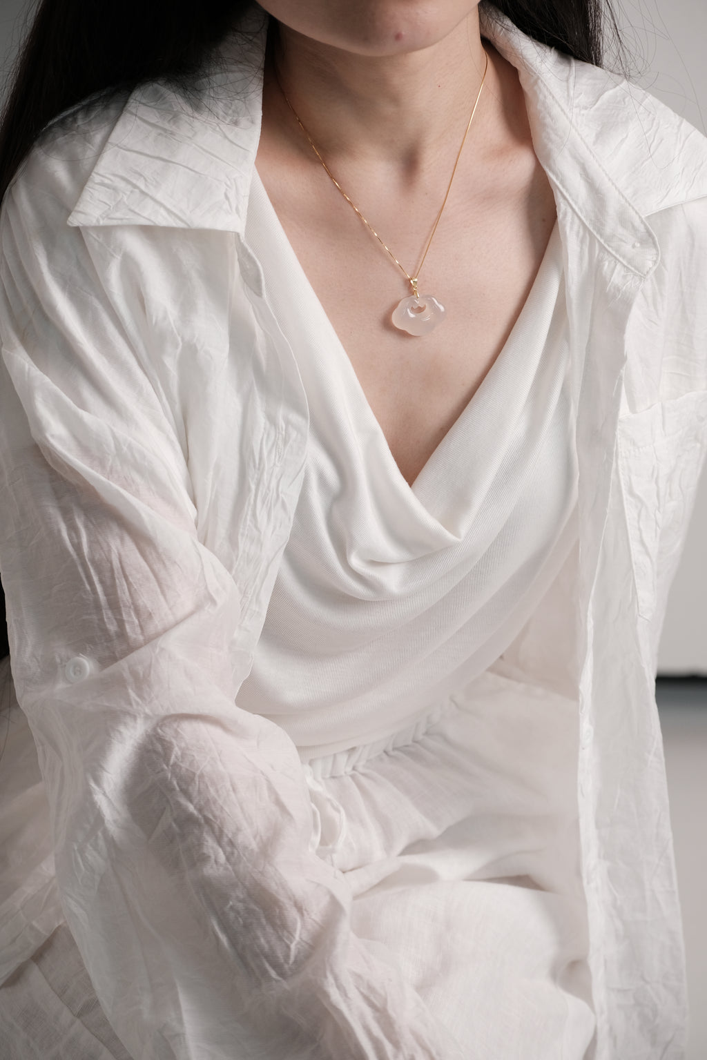 ANJAE ORIGIN™ Cloud – Hetian White Jade Pendant
