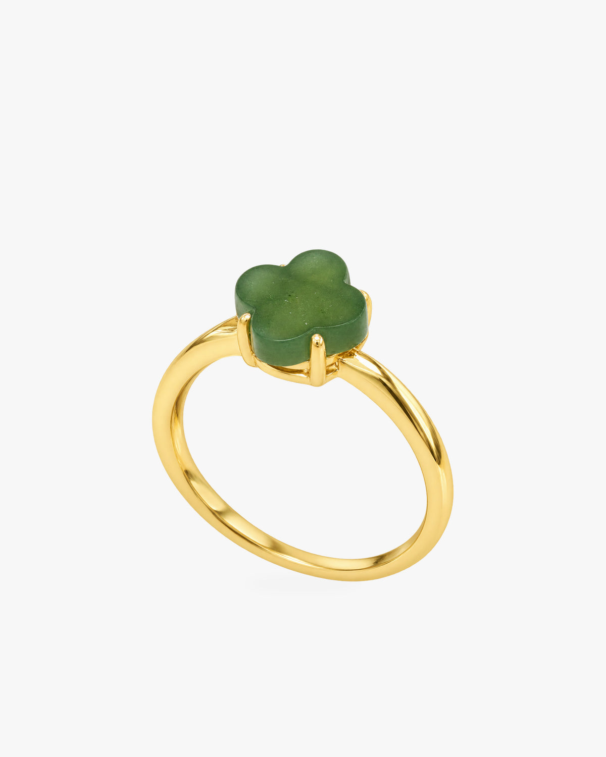 Yùn · Fourfold Clover Ring on white background