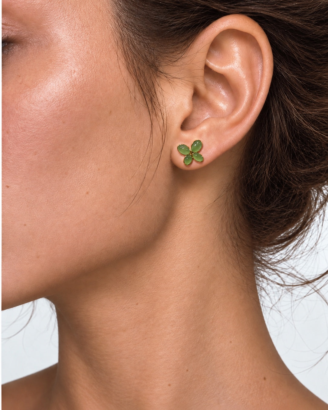 Yùn · Wingbeat Stud Earrings worn by model