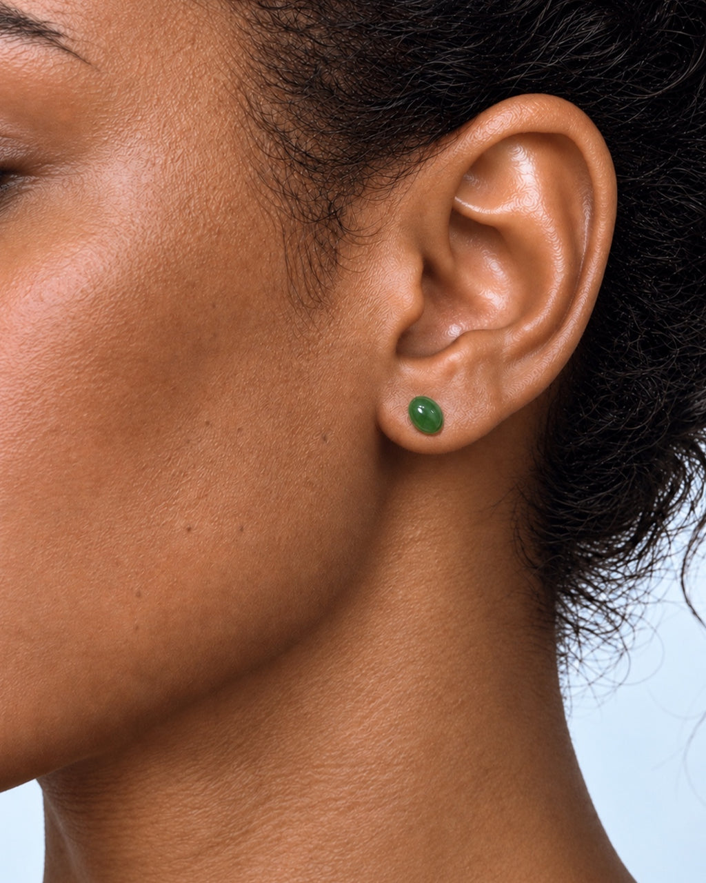 Yùn · Still Orbit Stud Earrings worn by model