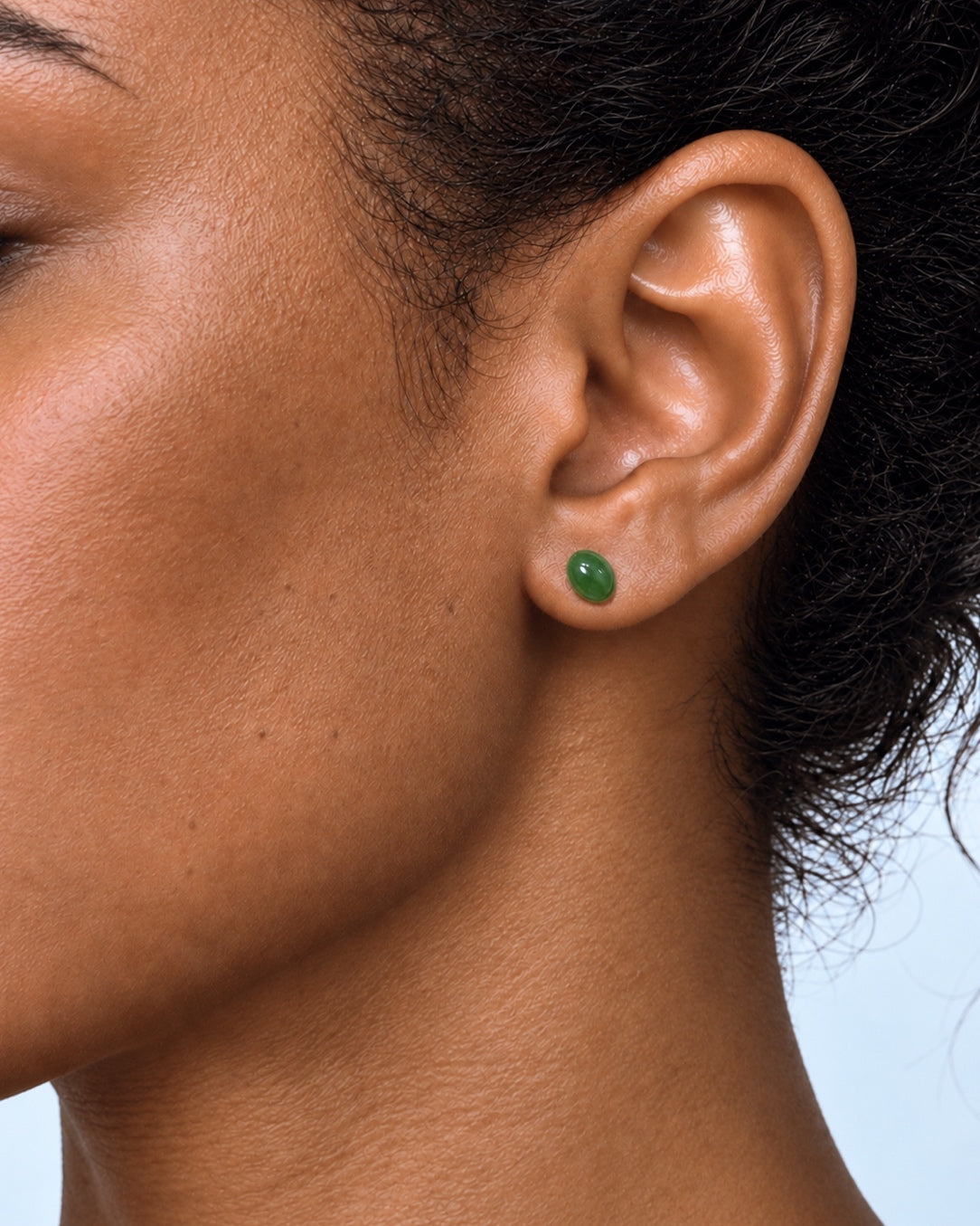 Yùn · Still Orbit Stud Earrings worn by model