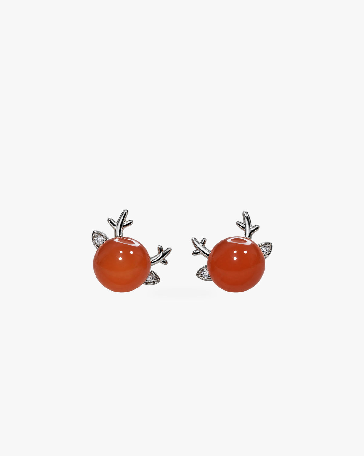 Ember Branch Stud Earrings on white background