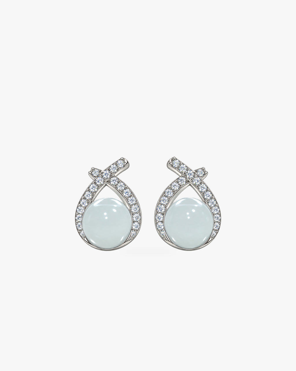 Jìng · Soft Knot Stud Earrings on white background