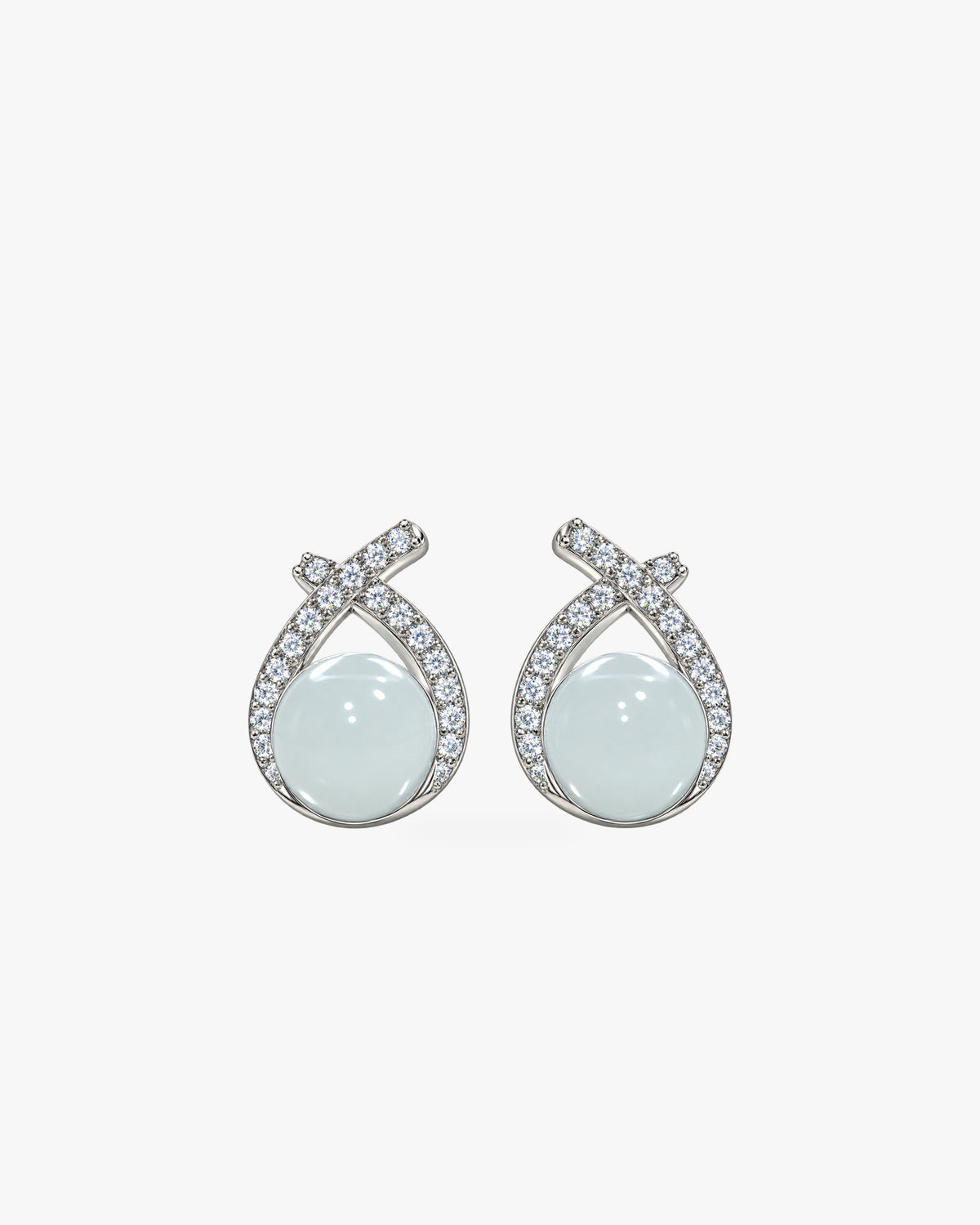 Jìng · Soft Knot Stud Earrings on white background