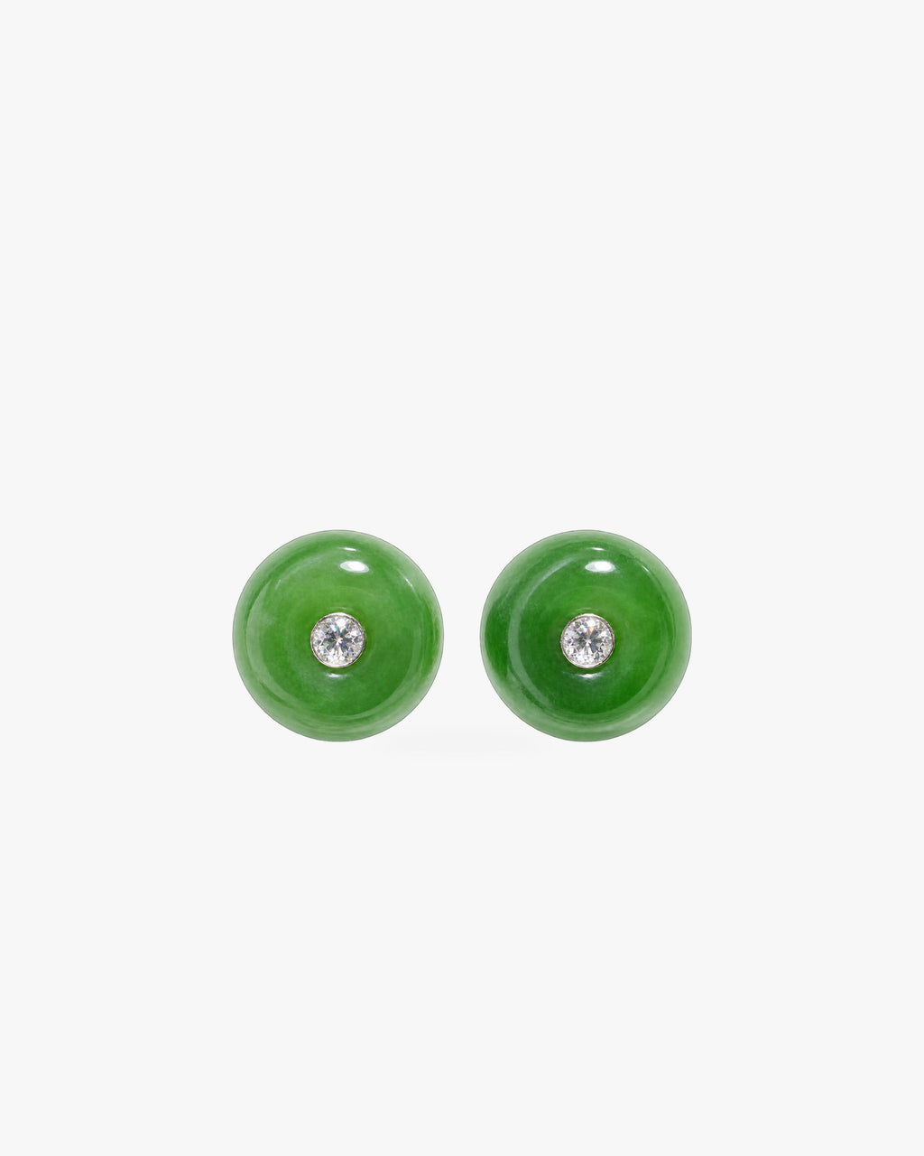 Yùn · Center Point Stud Earrings on white background