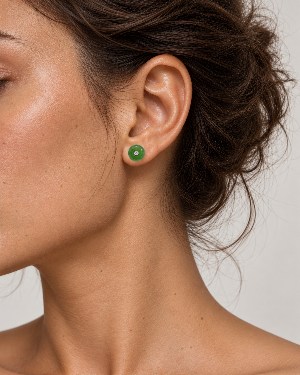 Yùn · Center Point Stud Earrings worn by model